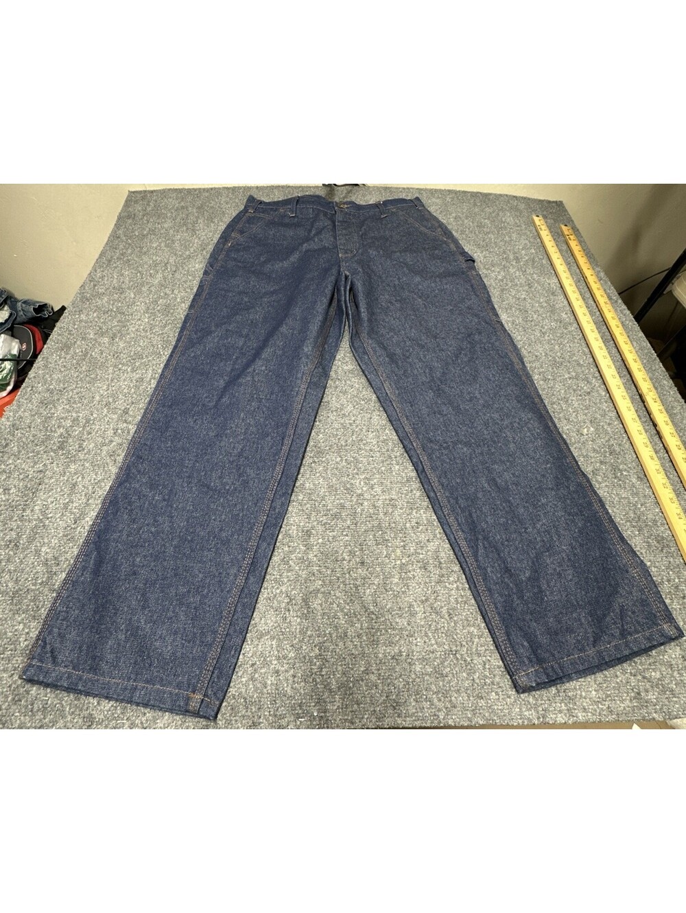Rasco FR Mens 36x30 Flame Resistant Carpenter Pants Indigo Denim FRC1212